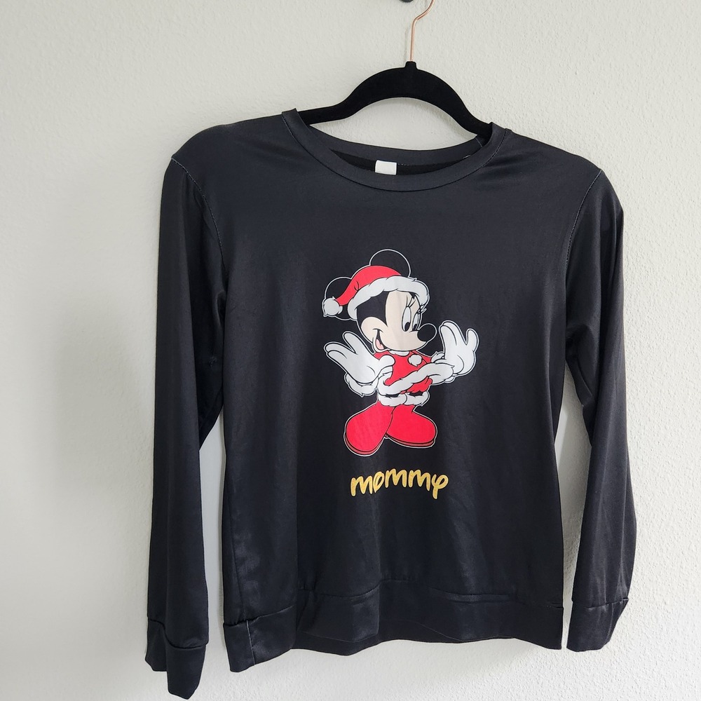 Disney Mickey Mouse Mommy Pajama Set Sweatshirt Pants Loungewear Women's Medium